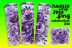 Tumbler Wrap Design 20oz Floral Pattern Sublimation Product Image 1