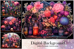 Flower Background Wallpaper Backdrop Wallart_98 Product Image 1