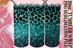 Glitter Flower &amp; Leopard Tumbler Wrap - Blossom Delight Product Image 1