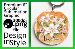Sublimation Circle Keychain for Mother's Day Product Image 1