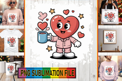 LUMINOUS Sublimation TSHIRT PNG, Valenines Heart Product Image 1