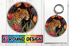Vibrant Wildlife Round Sublimation Patterns Product Image 1