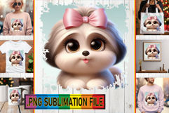 Playful TSHIRT Gift Ideas PNG, 3D Dog Product Image 1