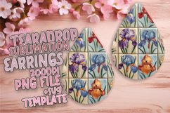 Floral Bloom Bash PNG Teardrop Earring Design Sublime Product Image 1