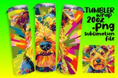 Stylish Abstract Dog Wrap 20oz Sublimation Art Product Image 1
