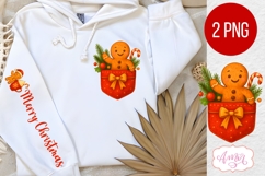 Christmas pocket and sleeve PNG design, Cute gigerbread man Product Image 1