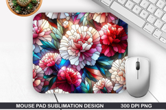 Flowers Mouse Pad Sublimation, Summer Mouse Pad PNG Product Image 1