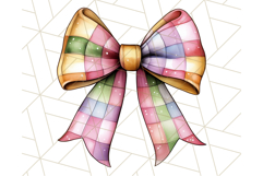 Watercolor Summer Bow Clipart PNG, Coquette Bright Bow Png Product Image 2