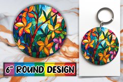 Stained Glass Tree Colorful Round Design Product Image 1