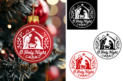O Holy night Christmas Ornament Ball, Christmas Svg Png Product Image 1