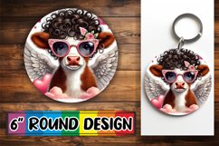 Radiant Sublimation Circle Ornaments PNG, Valentines Product Image 1