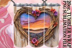 Timber Tranquility: Wooden Heart Sublimation Product Image 1
