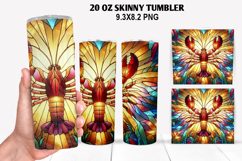 Skinny Tumbler 20oz Wrap Design, Valentine Tumbler PNG Product Image 1