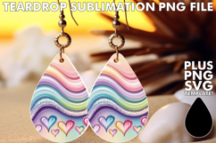 Bold Teardrop Earrings Designs PNG, Pattern Product Image 1