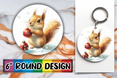 Whimsical Round Design for Coasters , Xmas Product Image 1