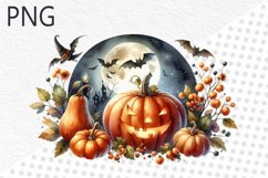Halloween Pumpkins Sublimation - Clipart PNG Design Product Image 1