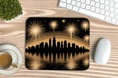 Happy New Year PNG Mouse Pad,Festive New Year's Eve 2026 PNG Product Image 1