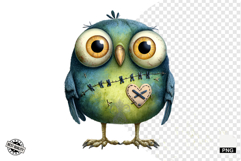 Quirky Zombie Birds Clipart Product Image 1