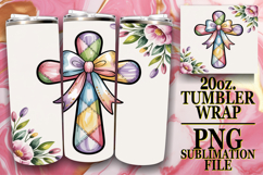 Lively smiles 20oz tumbler wrap, Cross and Bow Product Image 1