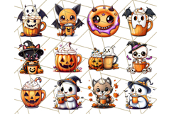 Monster Café Halloween PNG Clipart, Coffee Holiday Clip Art Product Image 4