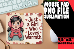 LUMINOUS mouse pad Gift Ideas, Just A Girl Product Image 1