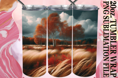 Vibrant Mornings 20oz tumbler wrap, Autumn Product Image 1