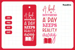 Spicy Bookmark Saying SVG | Book Lovers - A Book Boyfriend Product Image 3