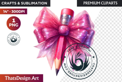 Girly Back to School teacher PNG Clipart Classroom decor Product Image 1