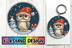 Holiday Watercolor Animals Sublimation for Keychain Product Image 1