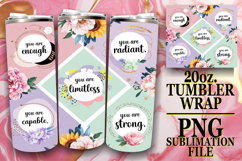 Uplifting Sublimation 20oz tumbler wrap, Quote Product Image 1