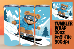 CUSTOM 20oz Tumbler PNG Artwork , Cute Bear Product Image 1