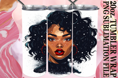 Bright Nights 20oz tumbler wrap, Xmas Girl Product Image 1