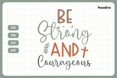 Christian Quote SVG - Faith Saying | Be Strong & Courageous Product Image 3