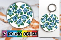 Floral Heart Round Design Spring Sublimation PNG Product Image 1