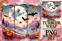 ENCHANTING VIBES 20oz TUMBLER WRAP, Ghost Product Image 1