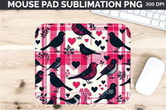 Watercolor Dove Mouse Pad Sublimation - Valentines PNG Product Image 1