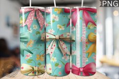 Spring Fling Bow Tumbler Wrap -High Quality 300 Dpi Product Image 1