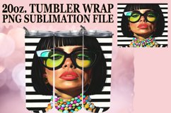 Striped Sensation: Portrait Pattern Tumbler, 20oz Product Image 1