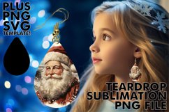 Stylish Teardrop Earrings Art, Christmas Product Image 1