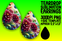 Cute Teardrop Design for Sublimation , Flowers Product Image 1