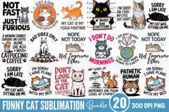 Funny Cat Sublimation Bundle PNG Product Image 1