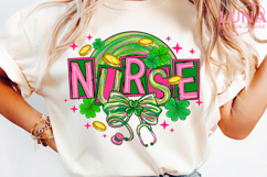 St Patricks Day Nurse Png, Nursing Png, Shamrock Png, Lucky Product Image 3