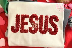 Glitter Latch Hook Yarn Faux Embroidery Jesus Png Product Image 1