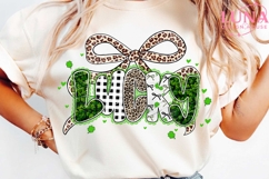 Retro Leopard Lucky PNG, Leopard Shamrock Letters PNG Product Image 4