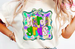 Mardi Gras Carnival PNG, Coquette Bow, Mardi Gras Y’all Png Product Image 4