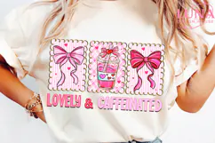 To Be Lovely & Caffeinated Png, Valentine's Day Png, Coffee Product Image 4