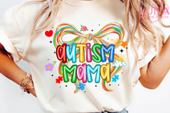 Autism Mama Png, Autism Awareness Png, Coquette Autism Png Product Image 6