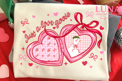 Just A Love Goose Png, Valentine Goose png, Duck valentines Product Image 3