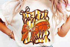Basketball Png, Basketball Game Day Png, Coquette Basketball Product Image 3
