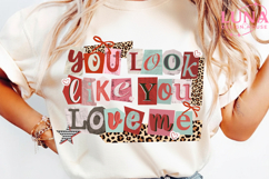 You Look Like You Love Me png, Coquette Bow Valentine Design Product Image 5
